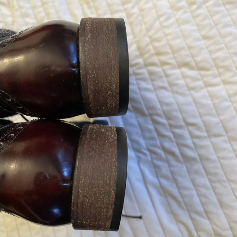 Brown and white tweed wool boots with brown and navy by Louis Vuitton size 10lv - Picture 10 of 12